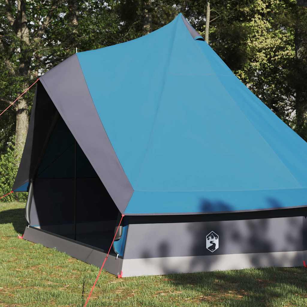 Tenda familiare Vidaxx teepee teepee blu e grigia 400 x 346 x 250 cm