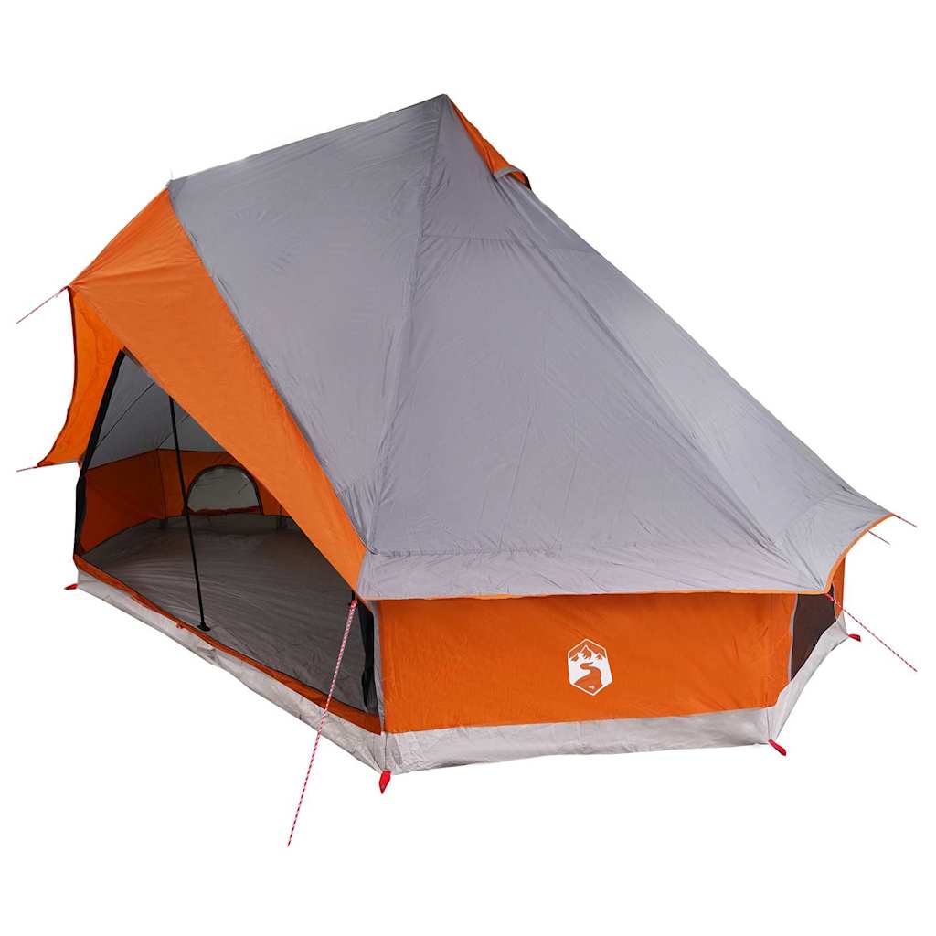 Tenda familiare Vidaxx Teepee grigio e arancione 400 x 346 x 250 cm