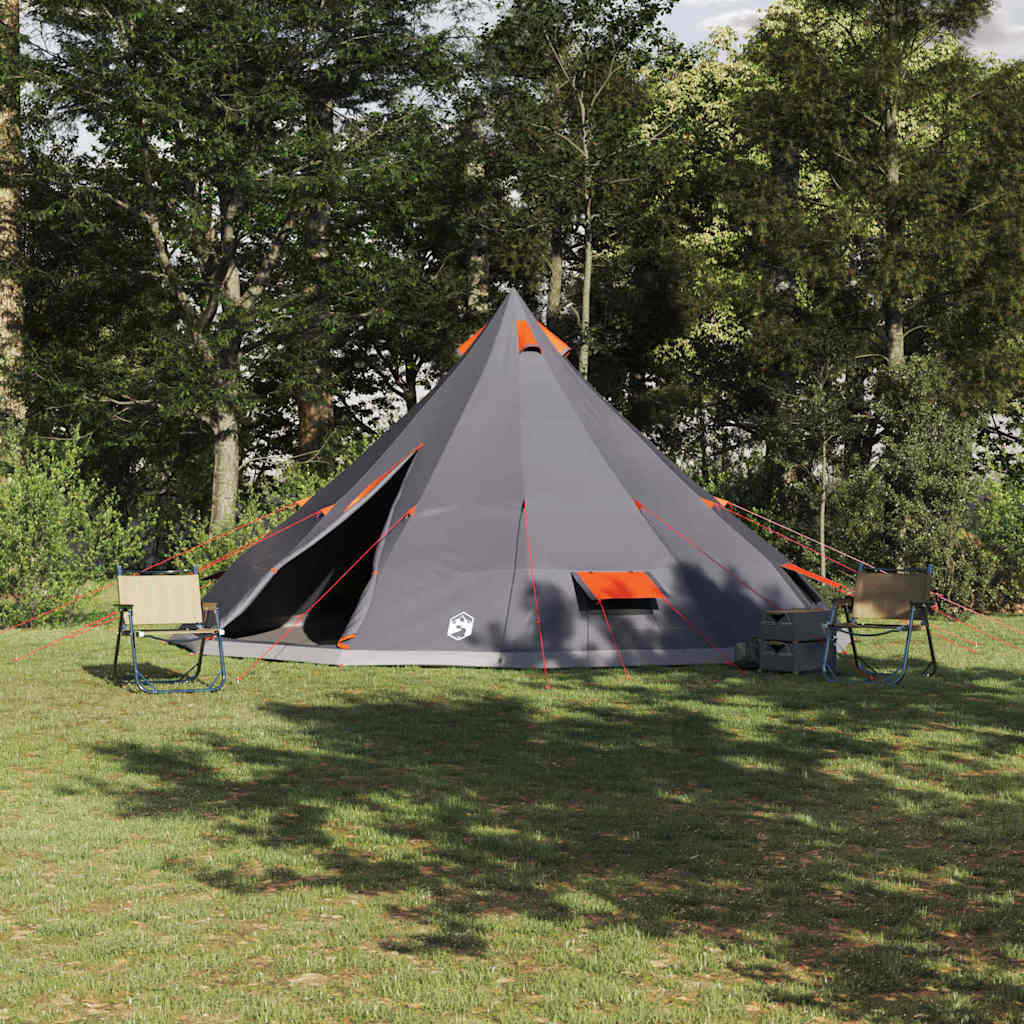 Tenda familiare Vidaxx Teepee grigio e arancione 560 x 560 x 300 cm