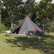 Vidaxx tienda tipi familiar tipi gris y naranja 560 x 560 x 300 cm