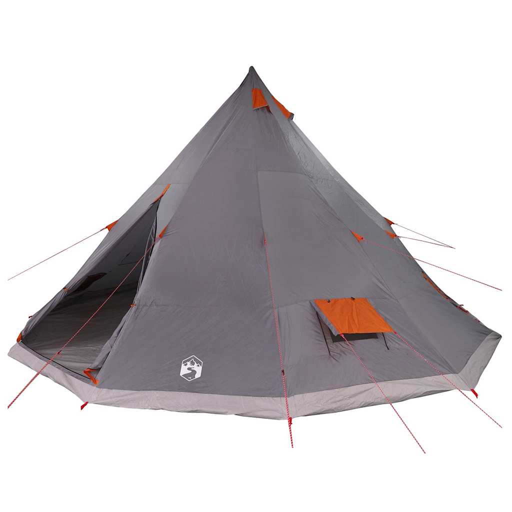 Tenda familiare Vidaxx Teepee grigio e arancione 560 x 560 x 300 cm