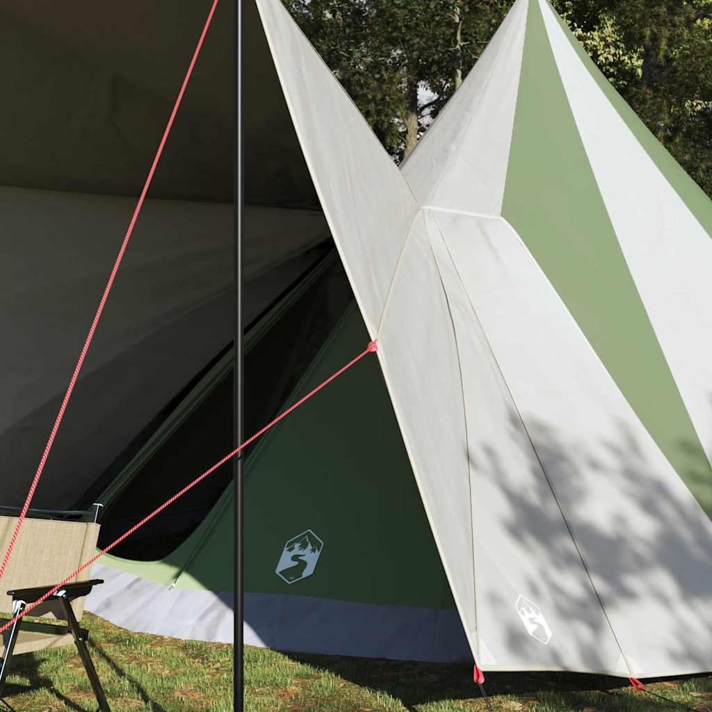 Tenda familiare Vidaxx Teepee verde e beige 510 x 690 x 330 cm