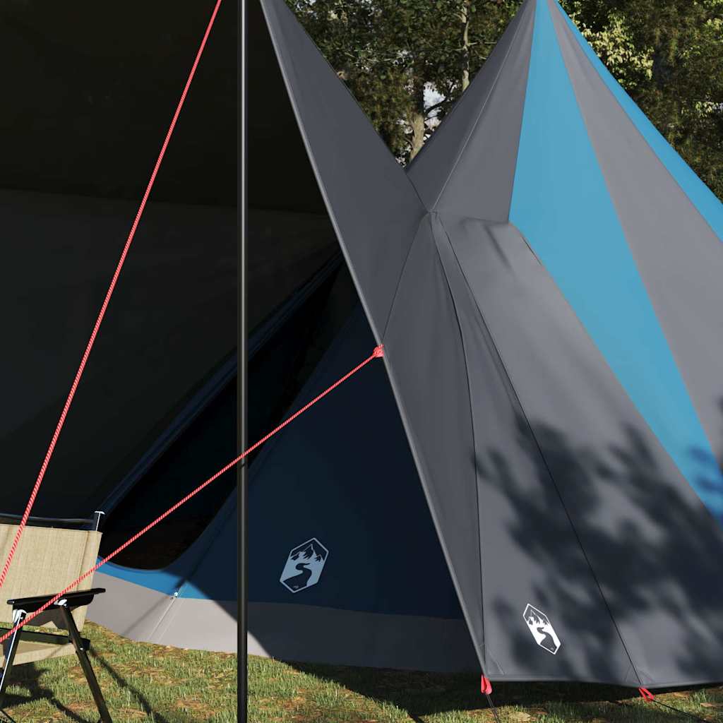 Tenda familiare Vidaxx teepee teepee blu e grigia 510 x 690 x 330 cm