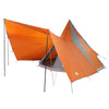 Vidaxl familie tipi tent tipi grijs en oranje 510 x 690 x 330 cm