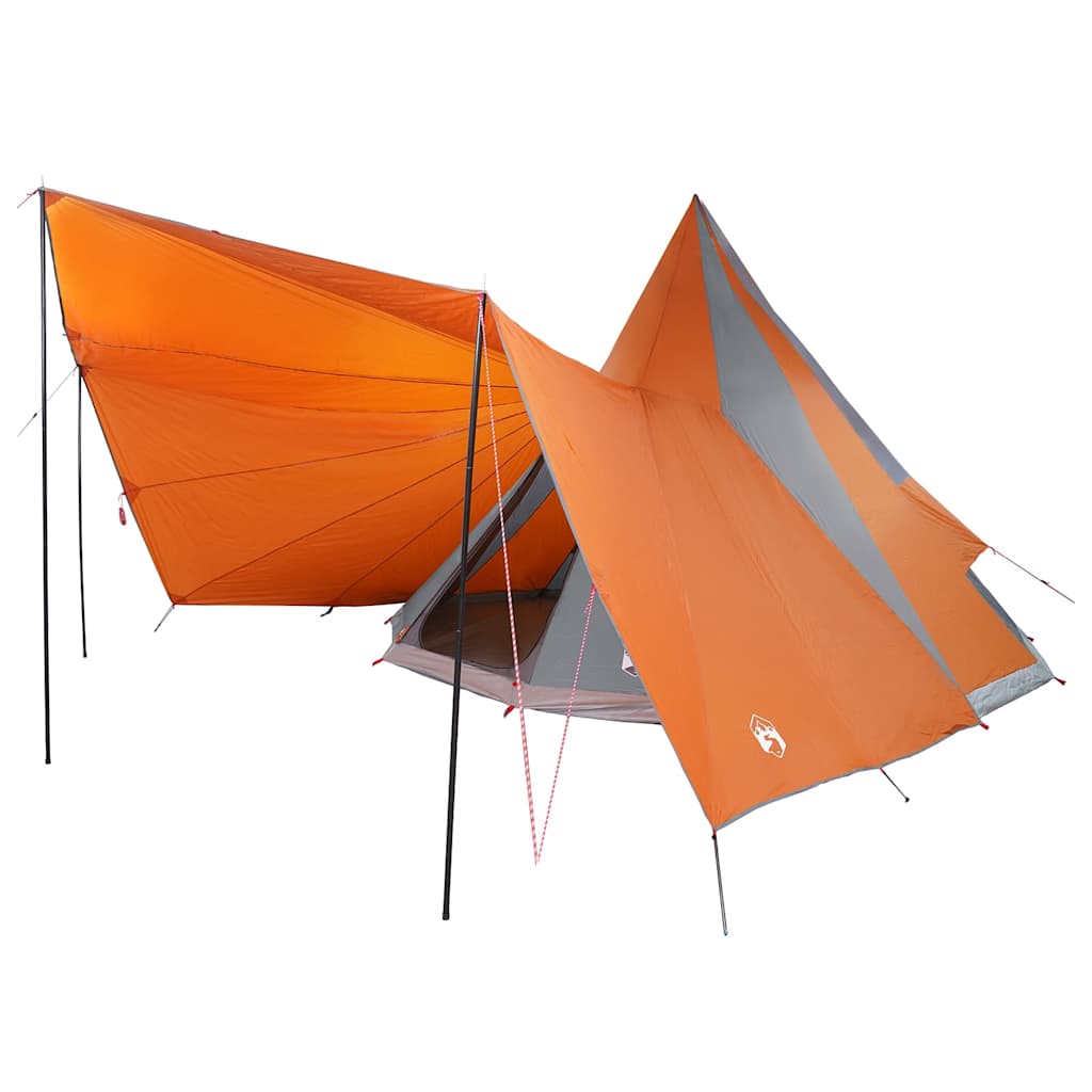 Tenda familiare Vidaxx Teepee grigio e arancione 510 x 690 x 330 cm