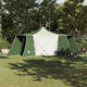 Tienda tipi Vidaxx con techo de tela verde y beige 492 x 492 x 275 cm
