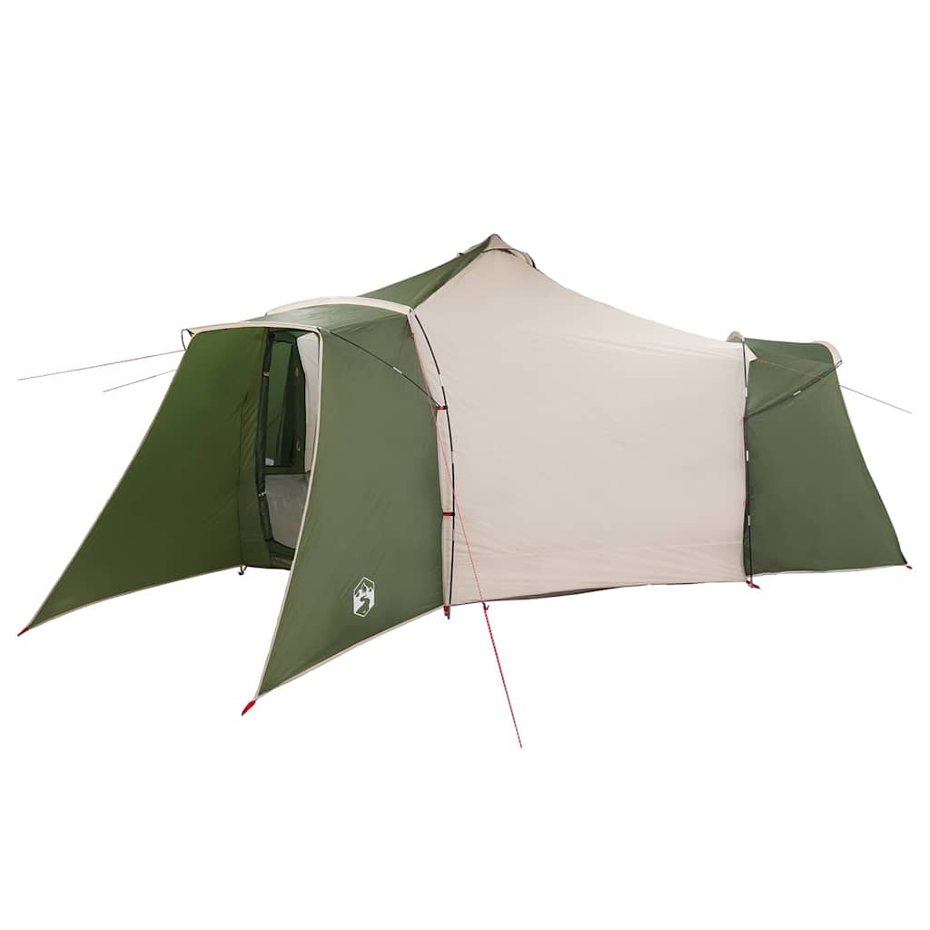Tenda teepee Vidaxx con tetto in tessuto verde e beige 492 x 492 x 275 cm