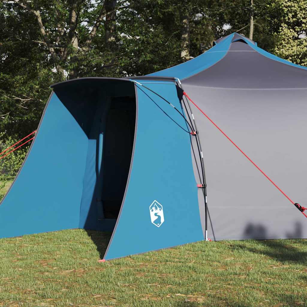 Tienda tipi Vidaxx con techo tela azul y gris 492 x 492 x 275 cm