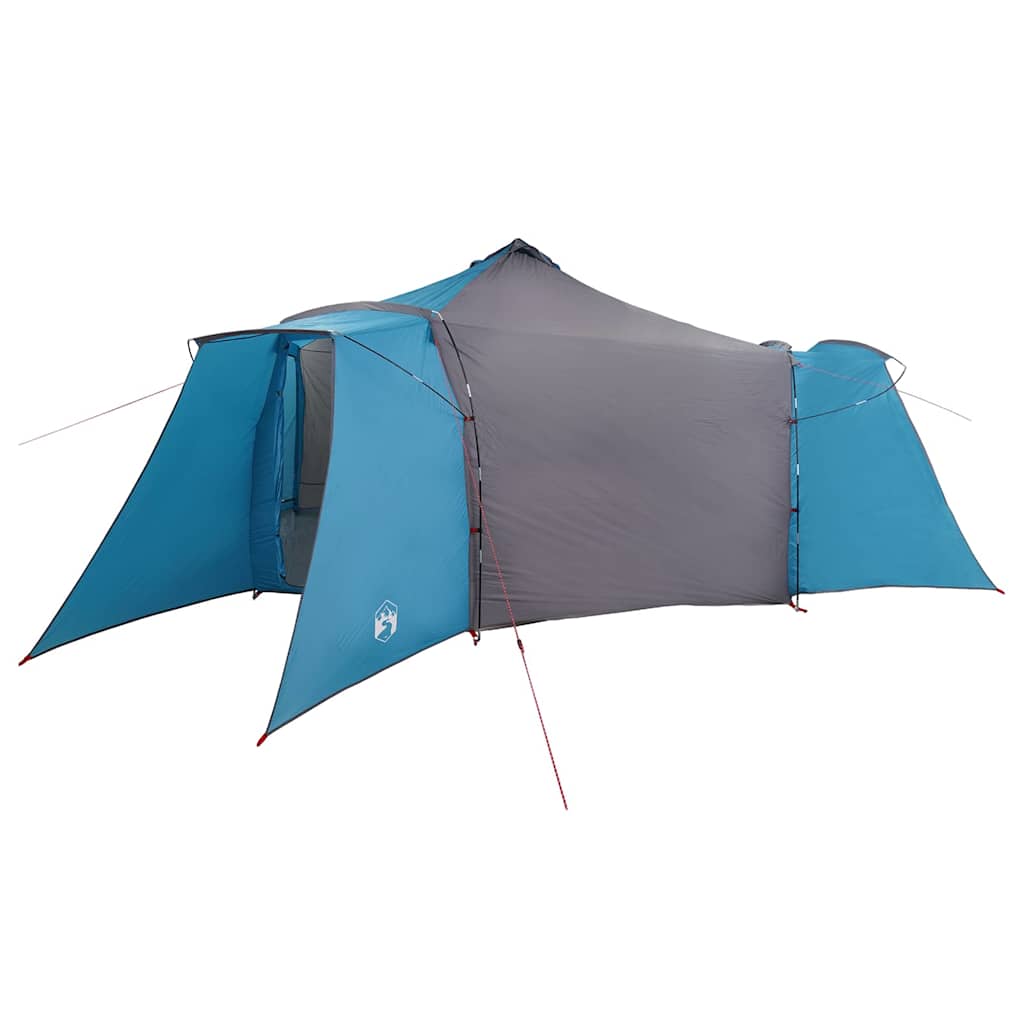 Tienda tipi Vidaxx con techo tela azul y gris 492 x 492 x 275 cm