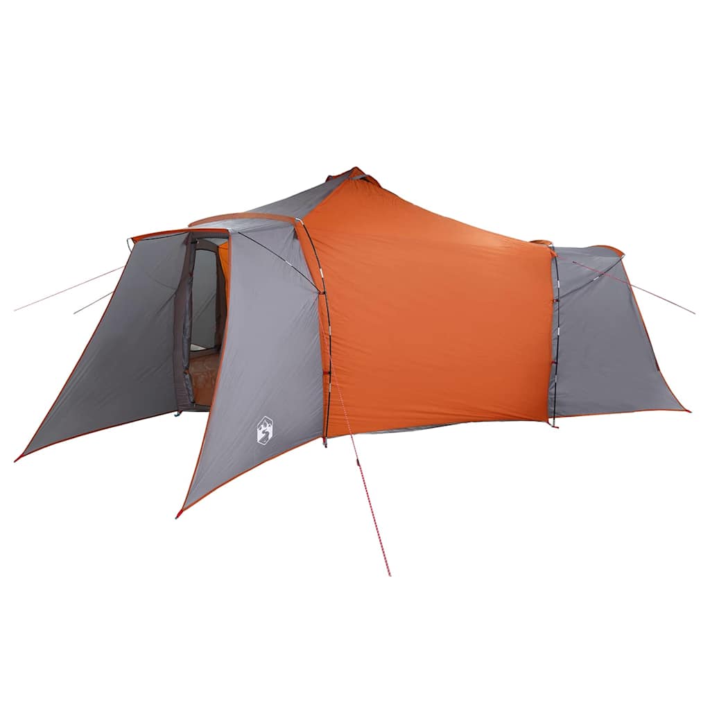 Tienda tipi Vidaxx con techo de tela gris y naranja 492 x 492 x 275 cm