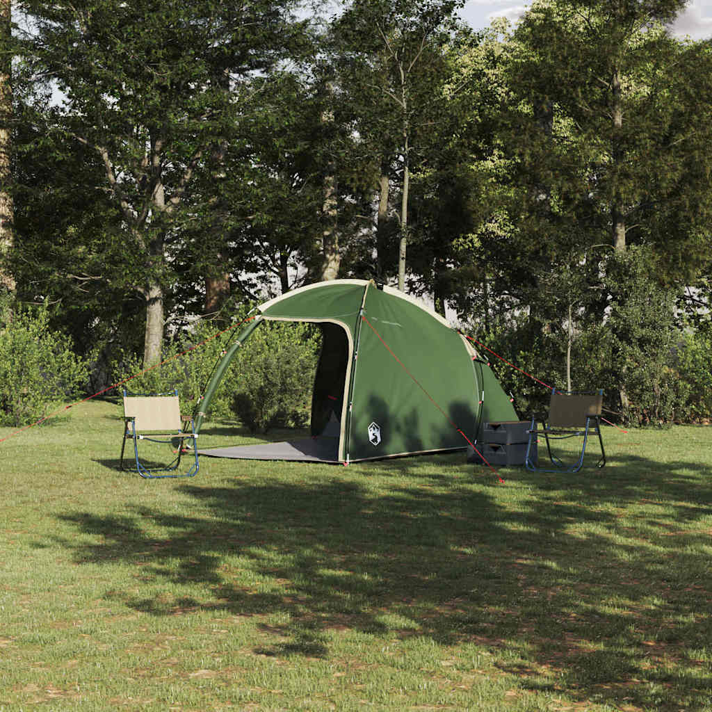 Vidaxx casa de campaña verde 370 x 230 x 185 cm poliéster y fibra de vidrio
