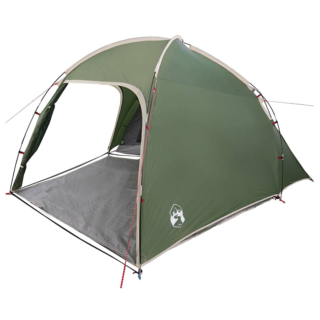 Vidaxx casa de campaña verde 370 x 230 x 185 cm poliéster y fibra de vidrio
