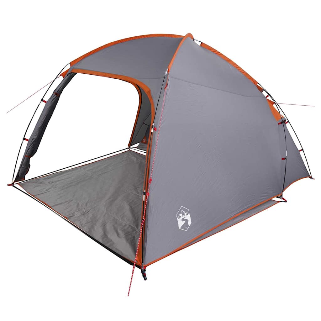 Tienda de campaña vidaxx gris y naranja 370 x 230 x 185 cm poliéster y fibra de vidrio
