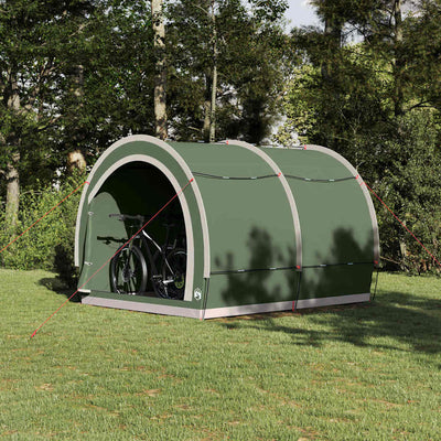 Tienda de campaña para bicicletas Vidaxx con techo y almacenamiento verde 256 x 222 x 182 cm