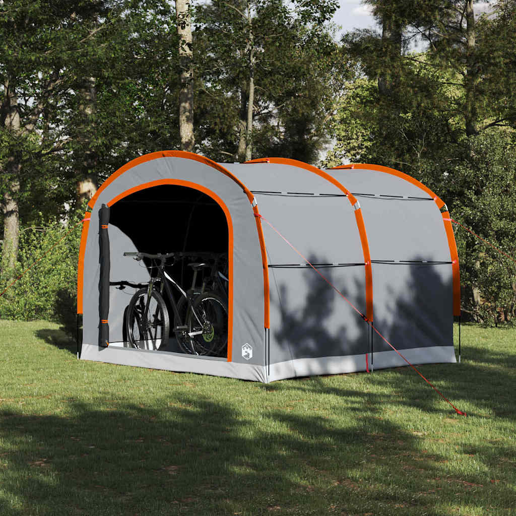 Tienda de campaña vidaxx con techo gris y naranja 268 x 240 x 191 cm poliéster