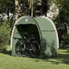 Tenda da bicicletta Vidaxx con tetto con ripostiglio verde 210 x 90 x 174 cm