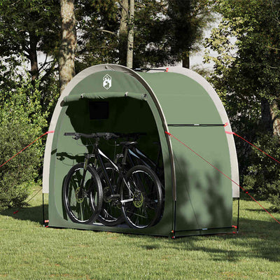 Tienda de campaña para bicicletas Vidaxx con techo y almacenamiento verde 210 x 90 x 174 cm