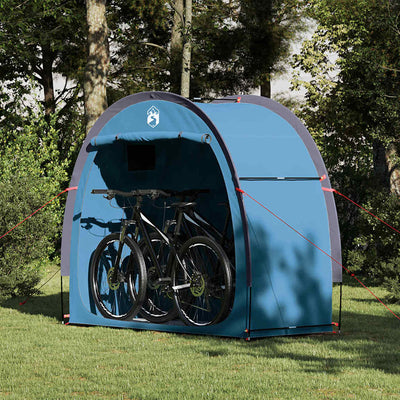 Tienda de campaña para bicicletas vidaxxl con techo y almacenamiento azul 210 x 90 x 174 cm