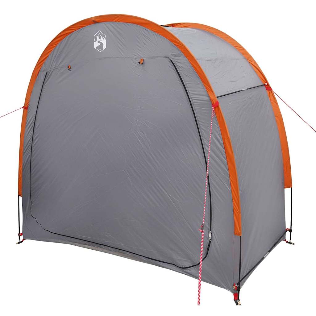 Tenda da bicicletta VidaXL con tetto con portaoggetti grigio e arancione 210 x 90 x 174 cm
