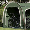 Vidaxl fietstent met dak met opslag groen 218 x 156 x 180 cm