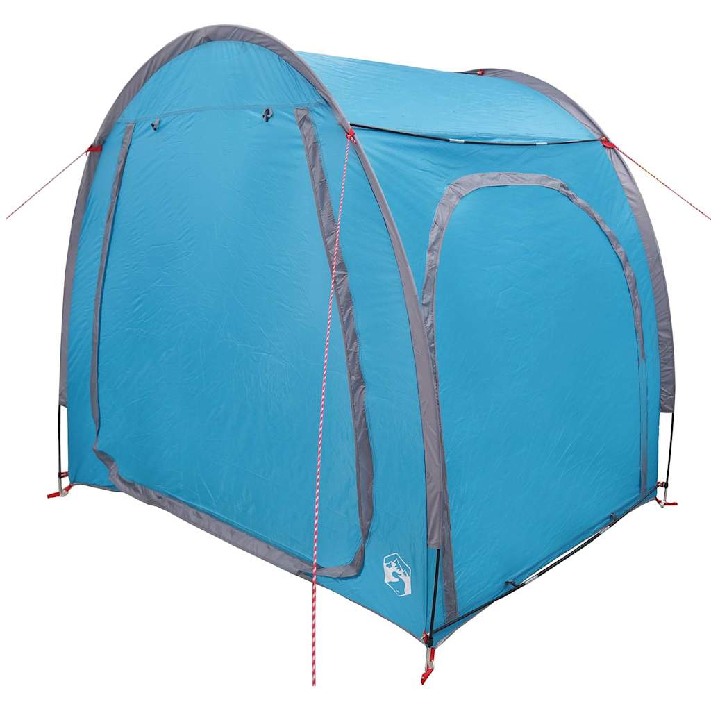 Tenda da bicicletta VidaXL con tetto con portaoggetti blu 218 x 156 x 180 cm