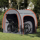Tienda de campaña para bicicletas VidaXL con techo con almacenamiento gris y naranja 218 x 156 x 180 cm