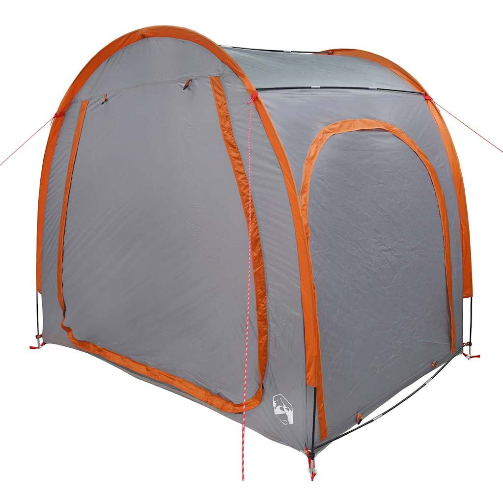 Tienda de campaña para bicicletas VidaXL con techo con almacenamiento gris y naranja 218 x 156 x 180 cm
