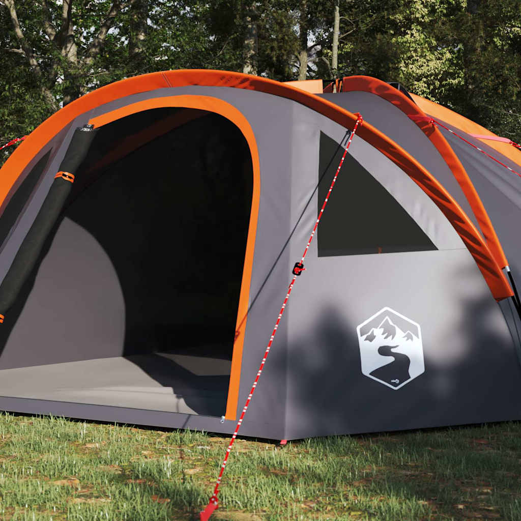 Tienda de campaña VidaXL gris y naranja 308 x 268 x 130 cm poliéster