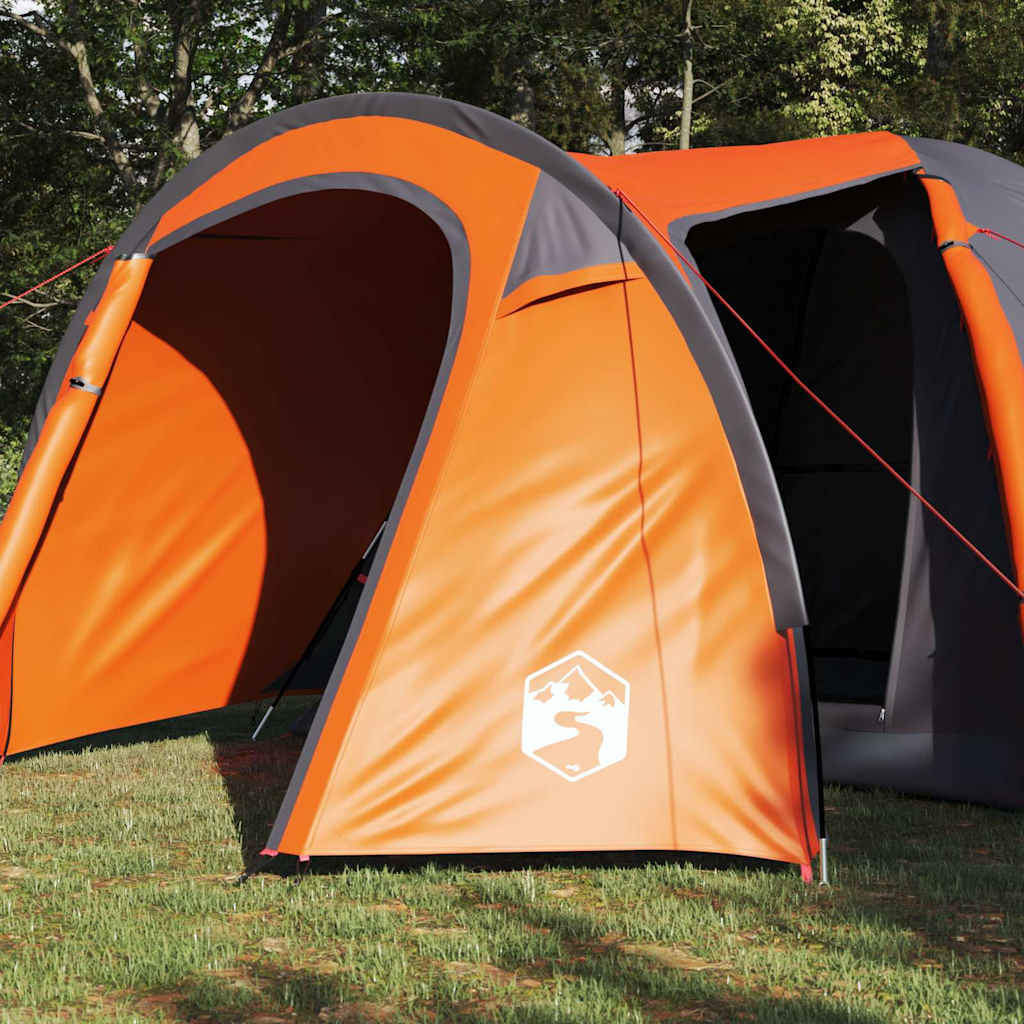 Tenda Vidaxx Dome con tetto grigio e arancione 384 x 254 x 170 cm