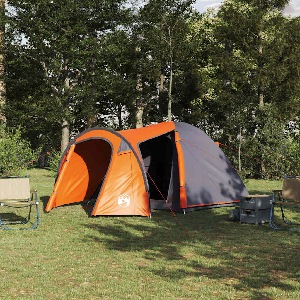 Tenda Vidaxx Dome con tetto grigio e arancione 384 x 254 x 170 cm