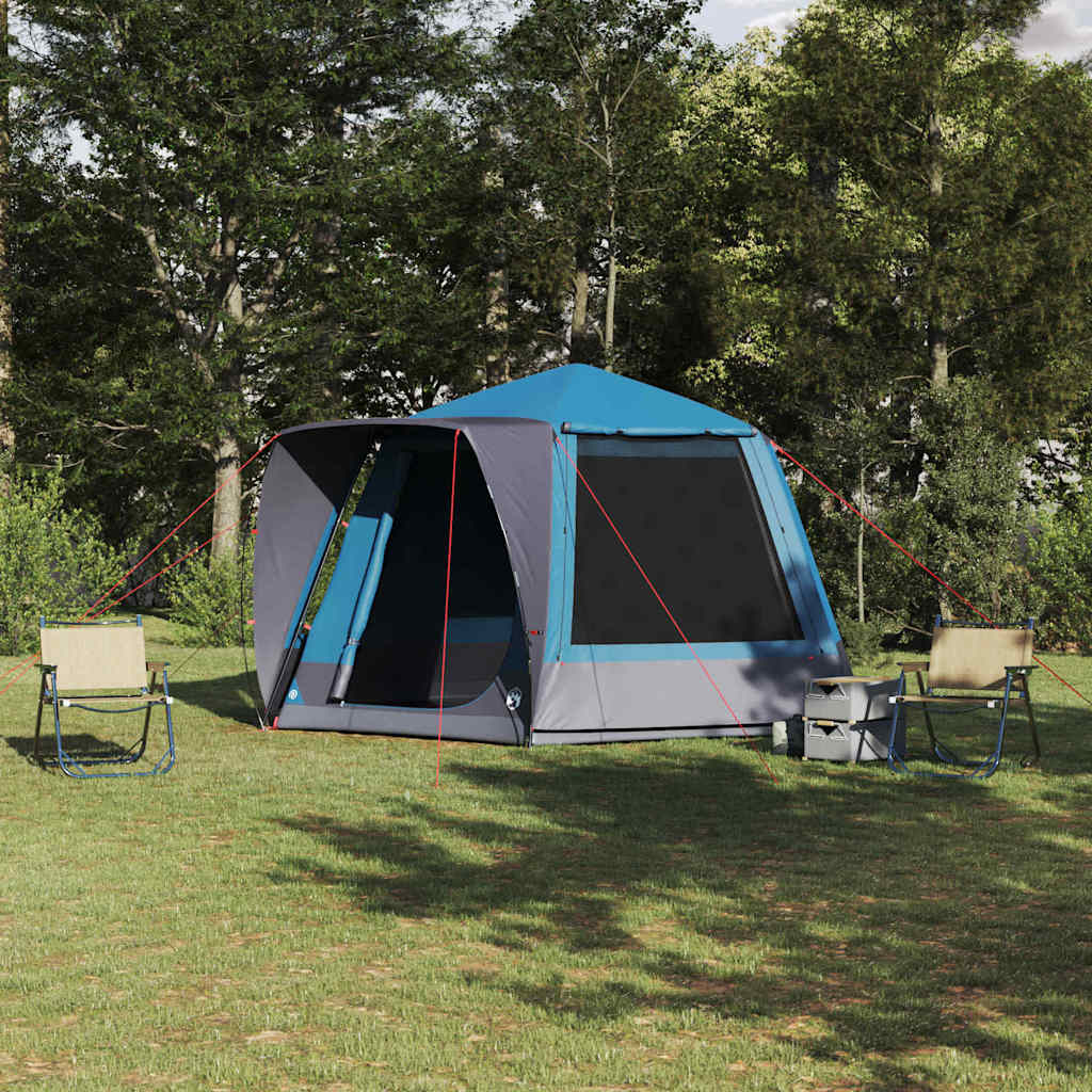 VidaXL tienda de campaña casa con techo azul 420 x 420 x 227 cm poliéster