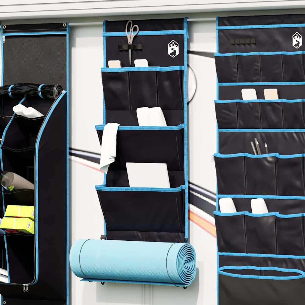 Borsa portaoggetti Vidaxx con portaoggetti nera e blu 91 x 47,5 cm oxford