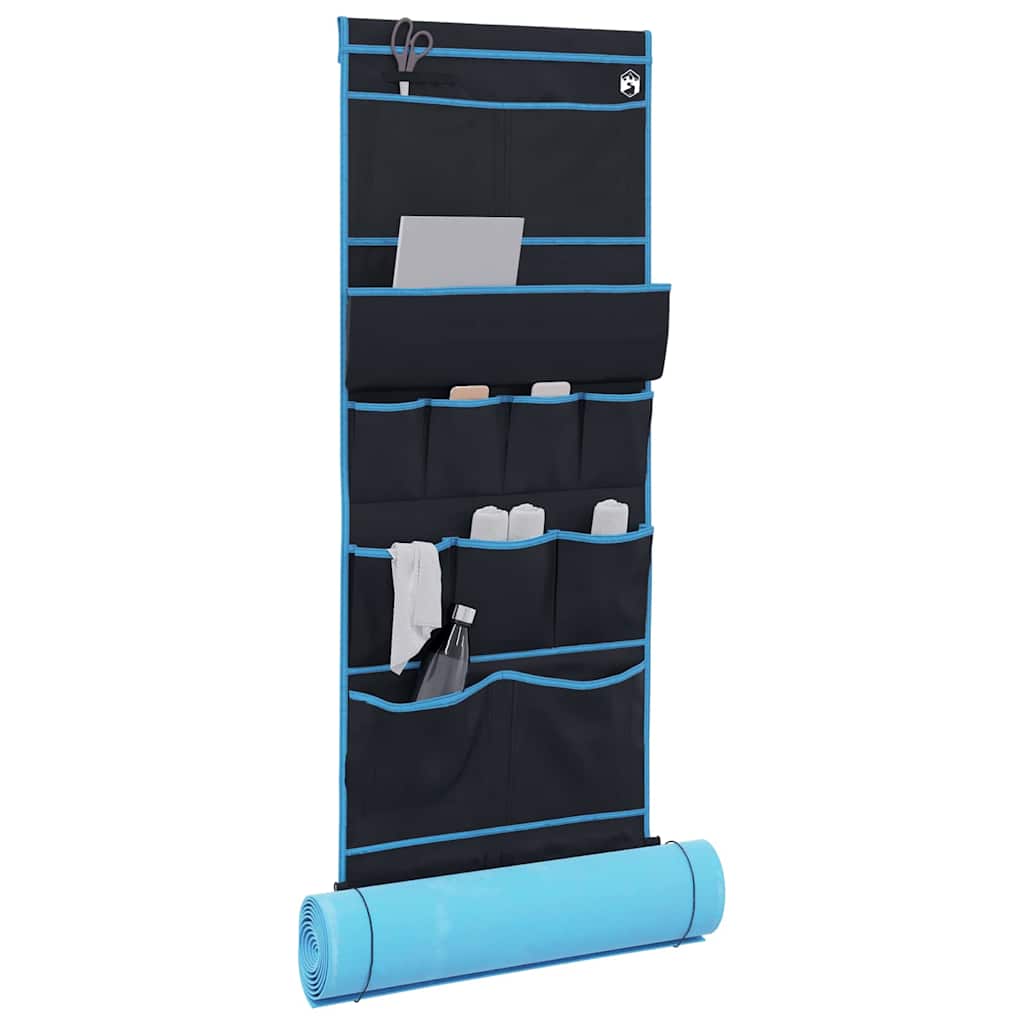Borsa portaoggetti VidaXL con portaoggetti nera e blu 161 x 58,5 cm oxford