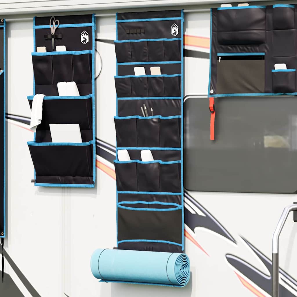 VidaXL bolsa de almacenamiento con almacenamiento negro y azul 125 x 48 cm oxford