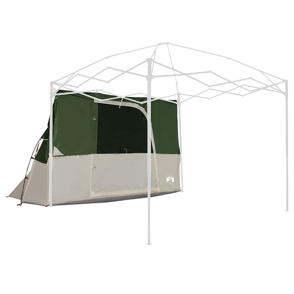 Tienda interior vidaXL con techo con almacenaje tafetán verde 280 x 220 x 176 cm