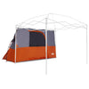 Tienda interior vidaXL con techo tafetán gris y naranja 280 x 220 x 176 cm
