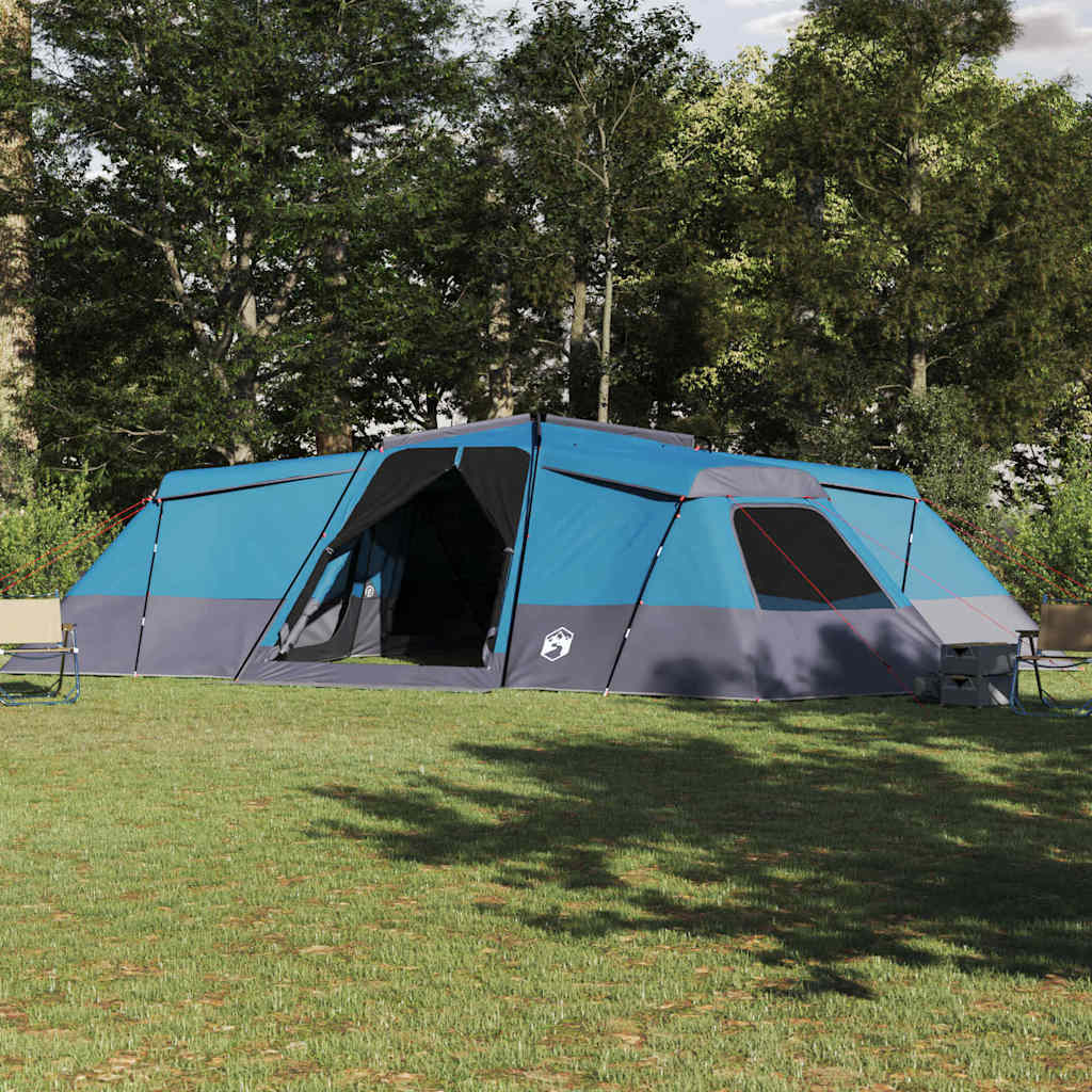 Tenda familiare Vidaxx con tetto con ripostiglio blu 833 x 585 x 216 cm taffetà