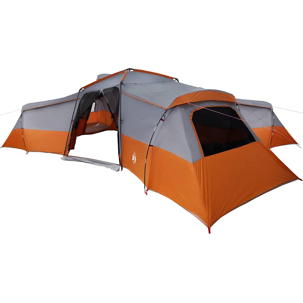 Tienda familiar vidaxx con techo tafetán gris y naranja 833 x 585 x 216 cm