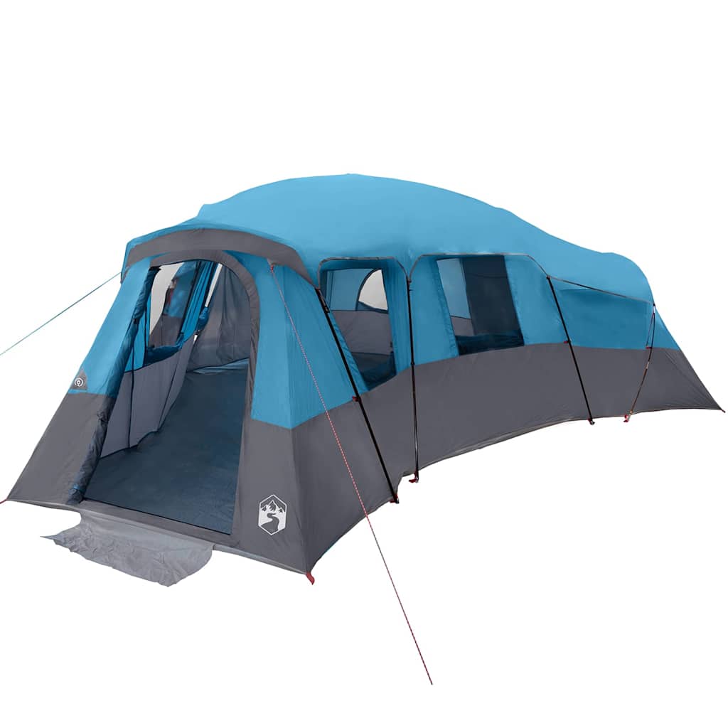 Tienda familiar Vidaxx con techo y almacenamiento tafetán azul 762 x 655 x 218 cm