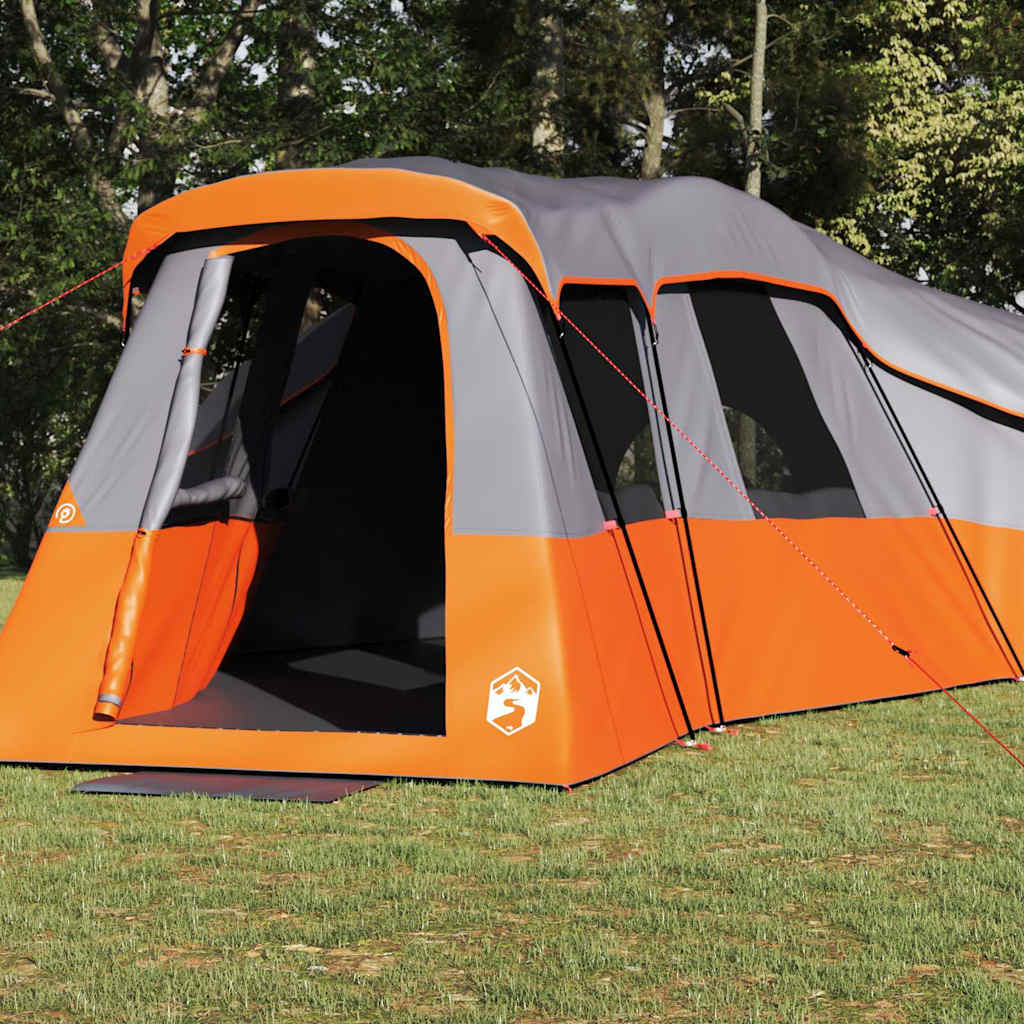 Tienda familiar vidaxx con techo tafetán gris y naranja 762 x 655 x 218 cm