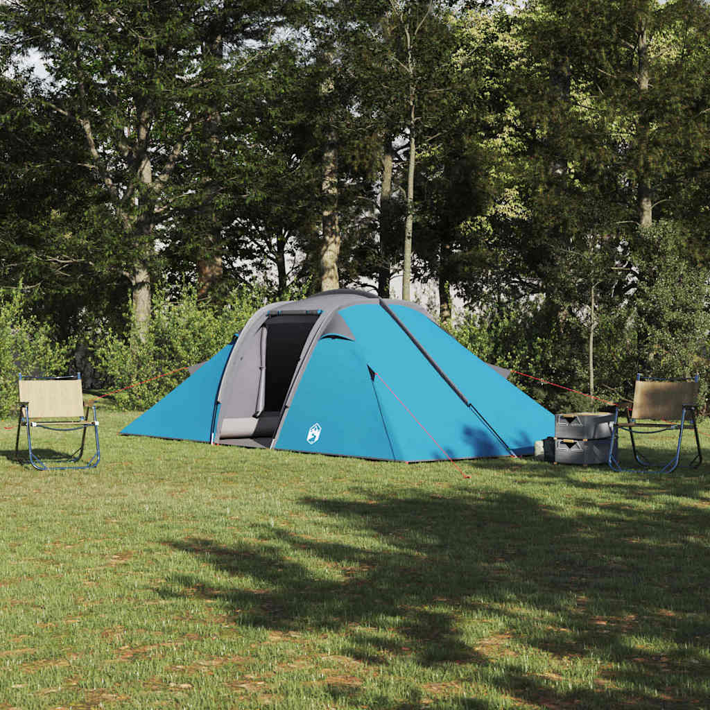 Tenda a tunnel Vidaxx con tetto con ripostiglio blu 510 x 240 x 156 cm taffetà