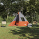 Tienda tipi vidaxx con techo tafetán gris y naranja 383 x 338 x 217 cm