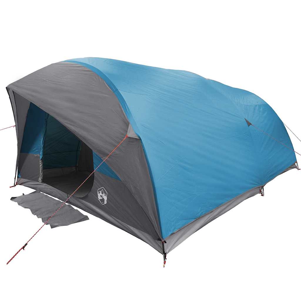Vidaxl tunnel tent met dak met opslag blauw 500 x 348 x 200 cm taft