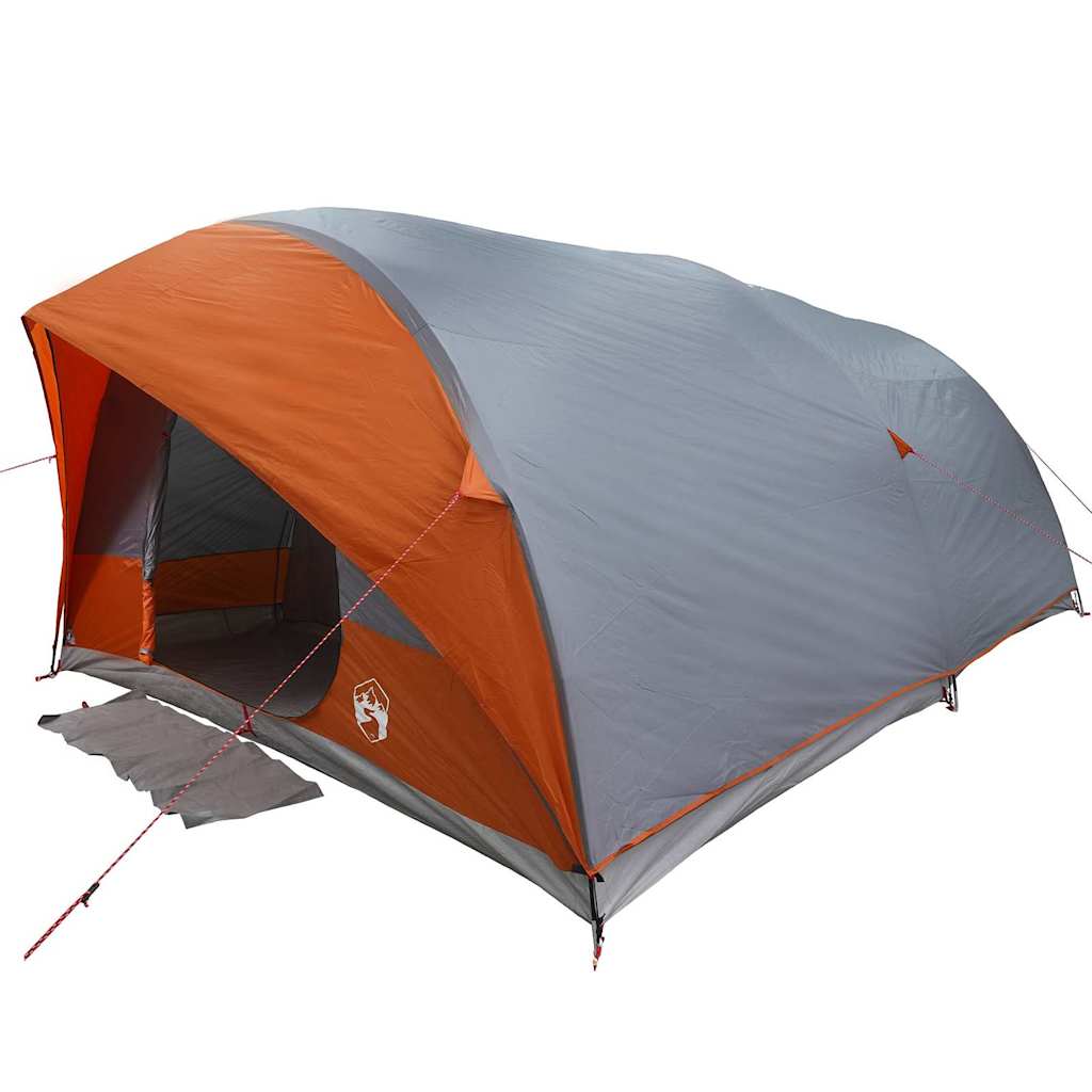 Tenda a tunnel Vidaxx con tetto grigio e arancione 500 x 348 x 200 cm taffetà