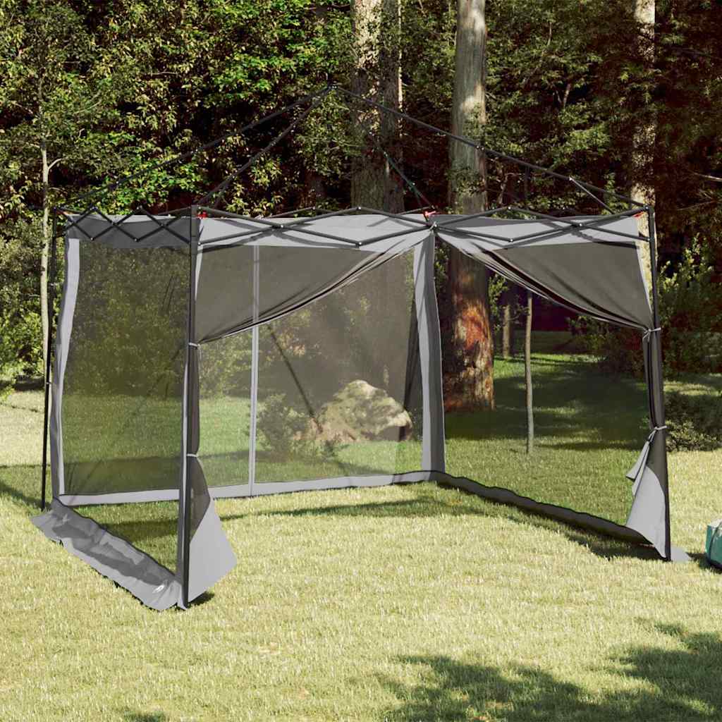 Vidaxl binnentent met dak grijs en oranje 303 x 303 x 196 cm taft