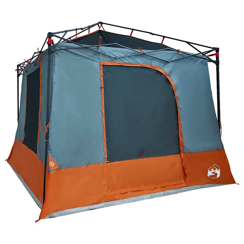 Tienda interior VidaXL con techo tafetán gris y naranja 290 x 288 x 234 cm