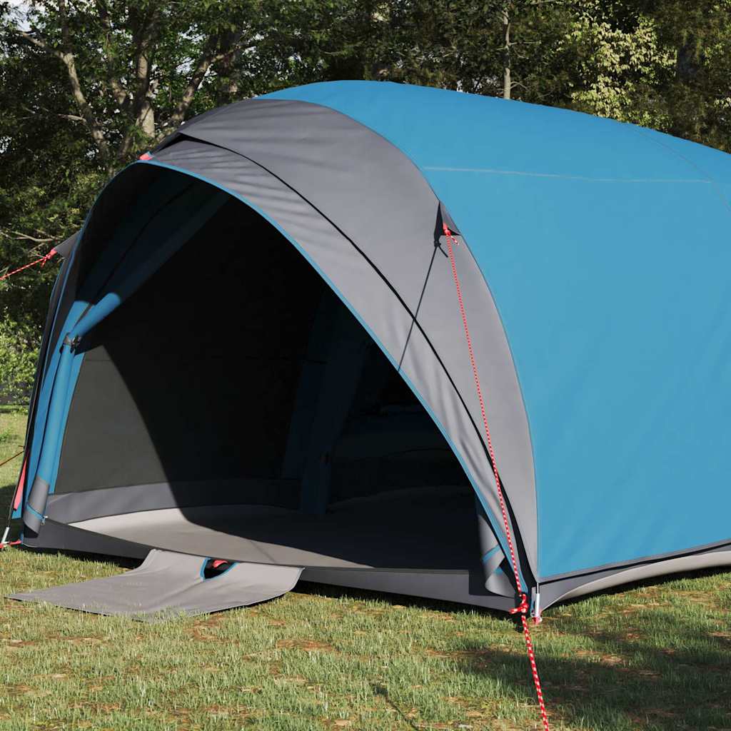 Tenda a tunnel Vidaxx con tetto e ripostiglio blu 410 x 285 x 198 cm taffetà