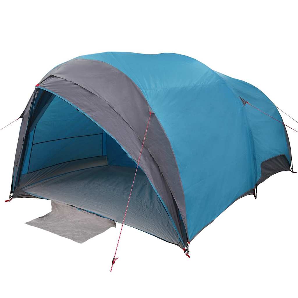 Tenda a tunnel Vidaxx con tetto e ripostiglio blu 410 x 285 x 198 cm taffetà