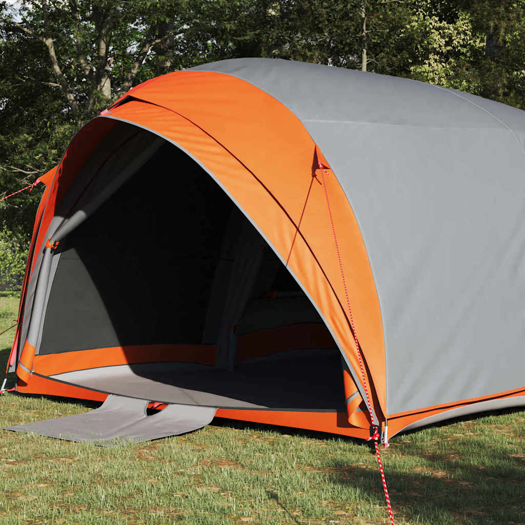 Tenda a tunnel Vidaxx con tetto grigio e arancione 410 x 285 x 198 cm taffetà