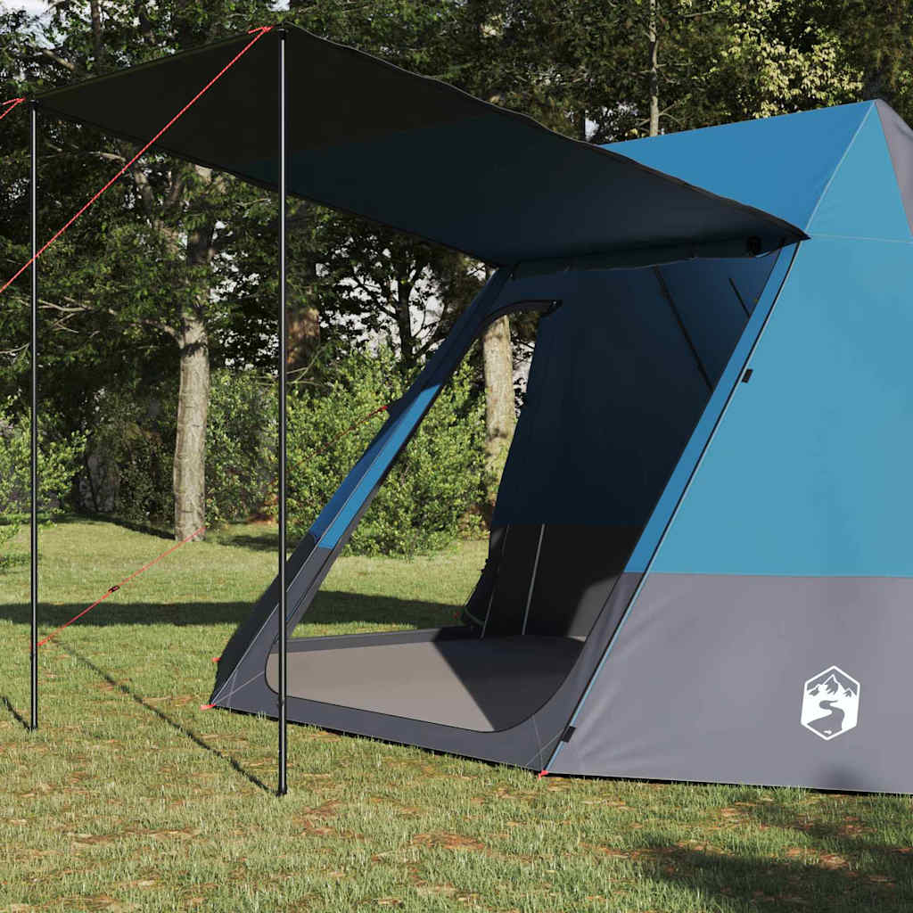 Tienda de campaña VidaXL con techo con almacenaje tafetán azul 482 x 360 x 227 cm